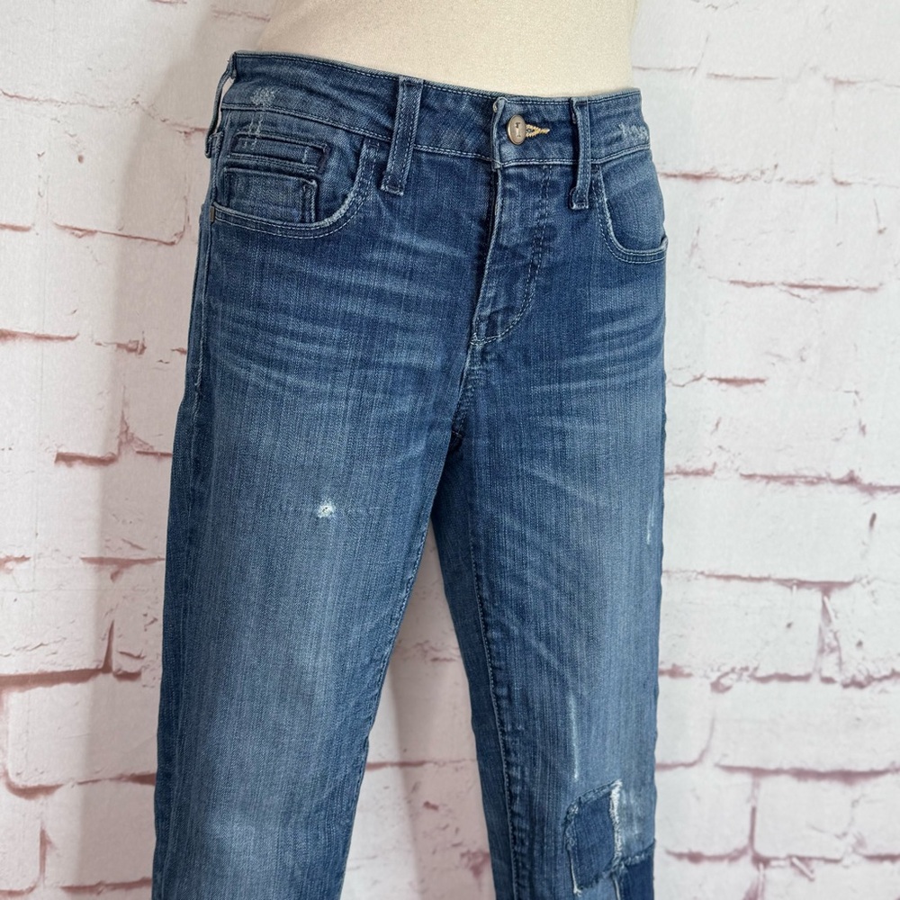 ANTHRO PILCRO Mid Rise Waist 28 Inches Size 27 Distressed Medium Wash Denim Jean - Picture 3 of 15
